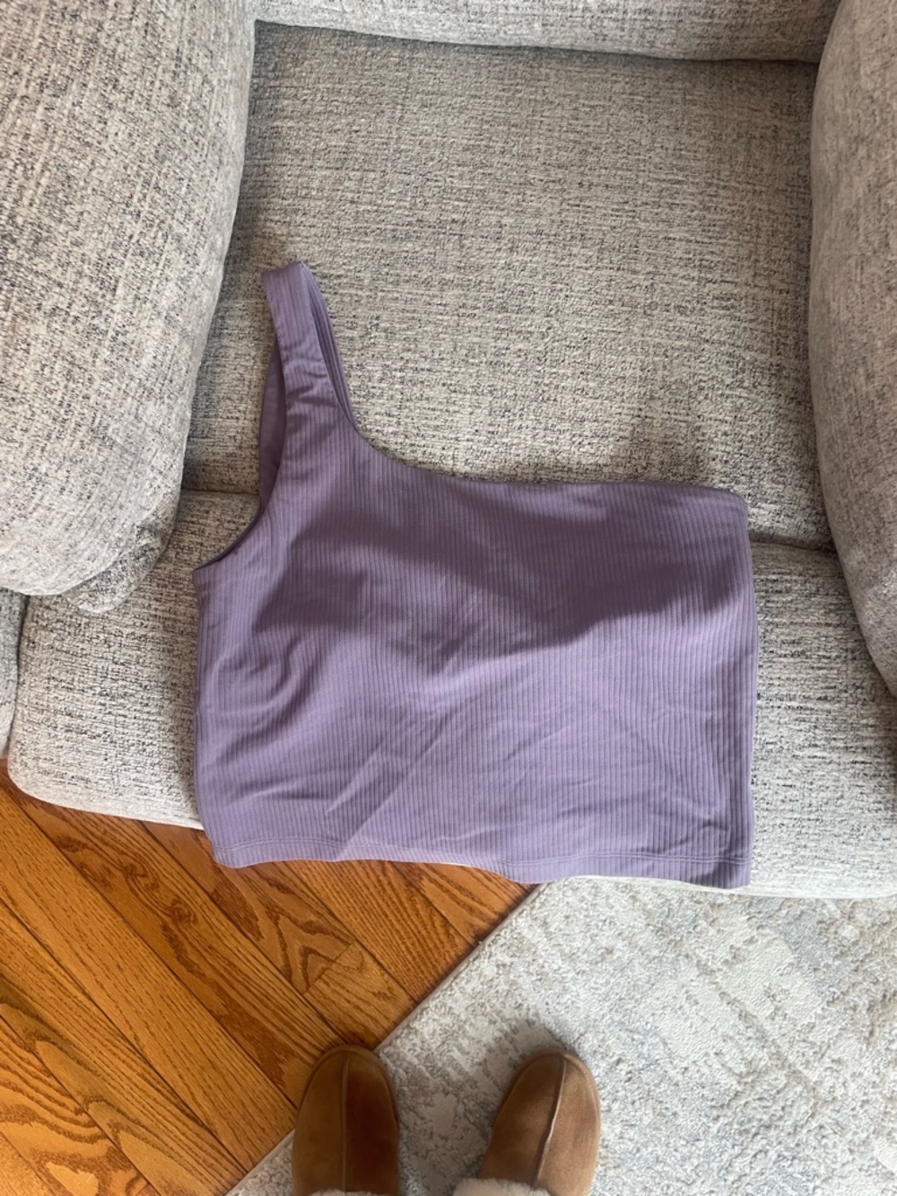 lululemon athletica Ribbed nulu asymmetrical Tank Top in Lavender Purple